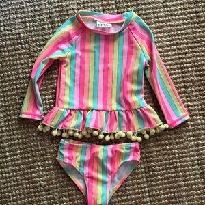 Nicole Miller Baby Girl Swim 2 Piece Suit 18 Mo Beach  Pool NWOT Unworn PERFECT
